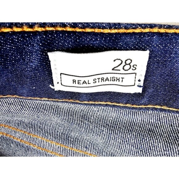 Gap 1969 28X28 Womens Real Straight Dark Wash Blue Denim 5 Pocket Jeans Size 28S - Picture 5 of 12
